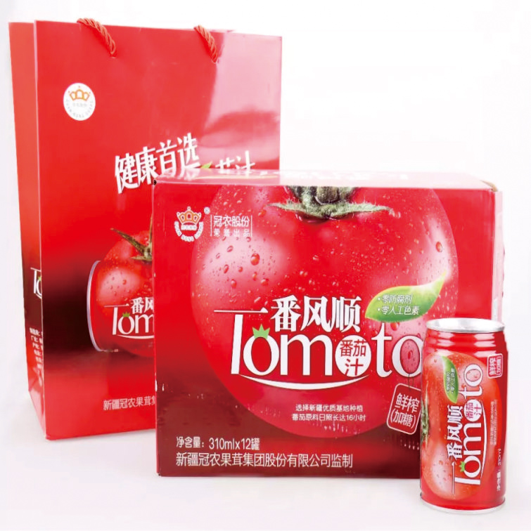 口感新鲜宛如现摘,冠农番茄汁 12罐*1提(门店同时有售)