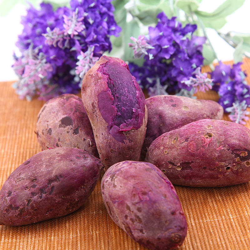 越南进口高山迷你小紫薯 新鲜地瓜红薯香薯5斤装