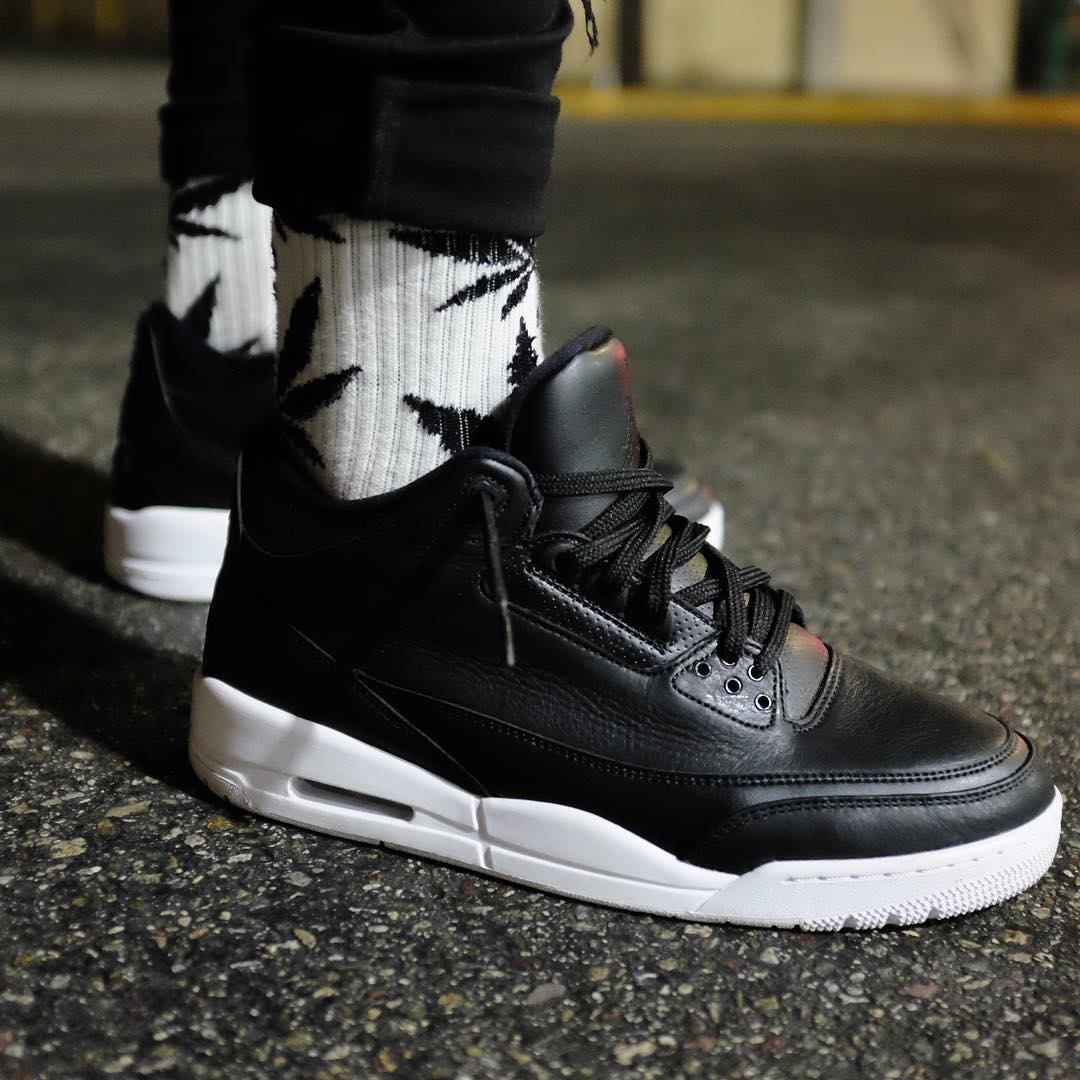 air jordan 3 cyber monday aj3 黑白 男女鞋 136064-020 ds