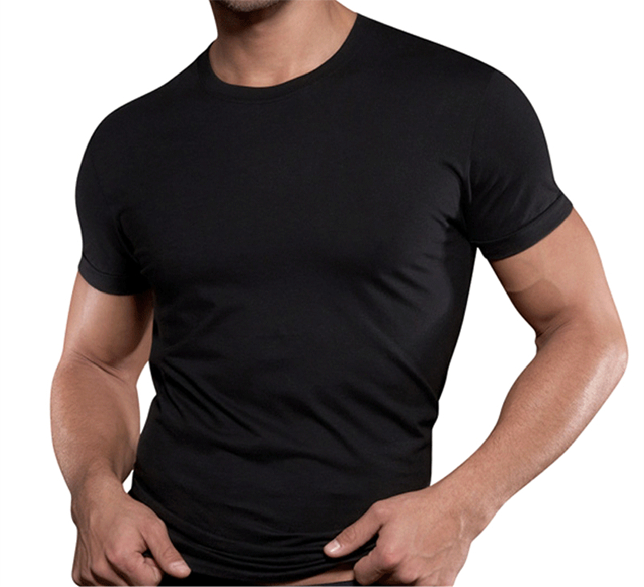 凯文 圆领紧身弹力打底t恤 tx985