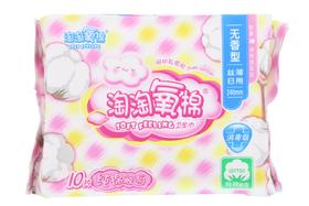 淘淘氧棉无香型丝薄日用卫生巾10片