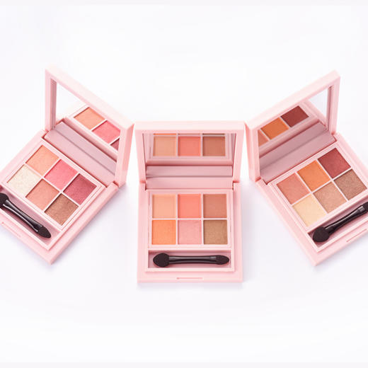 稚优泉六色眼影盘 大地酒红西柚南瓜色哑光珠光懒人少女系彩妆盘