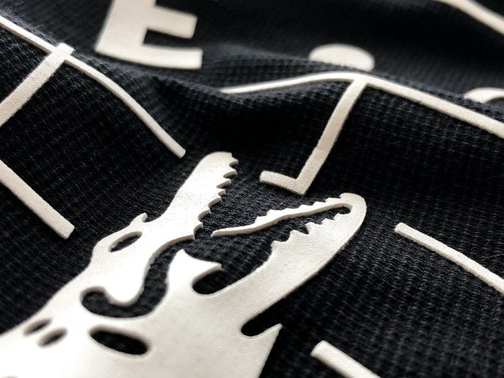 la家 18新款 仅几十件 双层立体胶印 王牌系列 特殊面料圆领t恤男