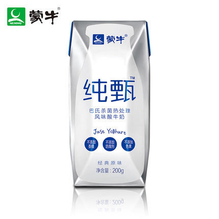 蒙牛纯甄 原味 风味酸牛奶200g*12盒整箱 新旧包装随机提货 商品图1