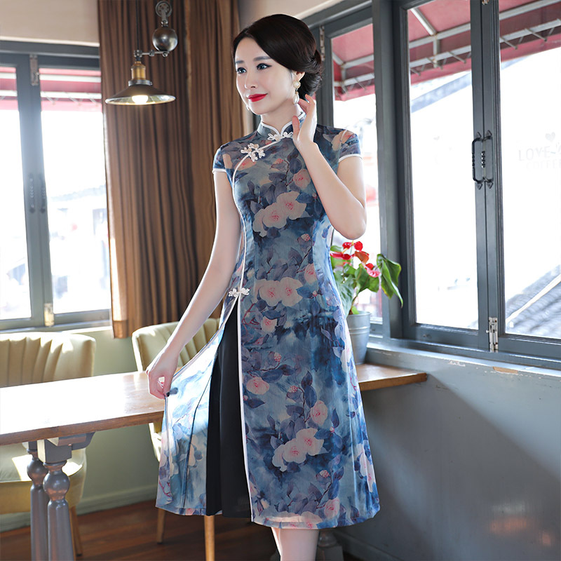 tx246奥黛改良旗袍