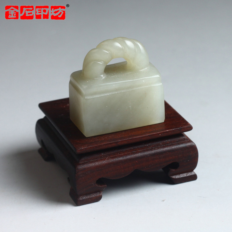 金石印坊 丹东冻石绳钮扁章 32*18*33mm jpysgs005320