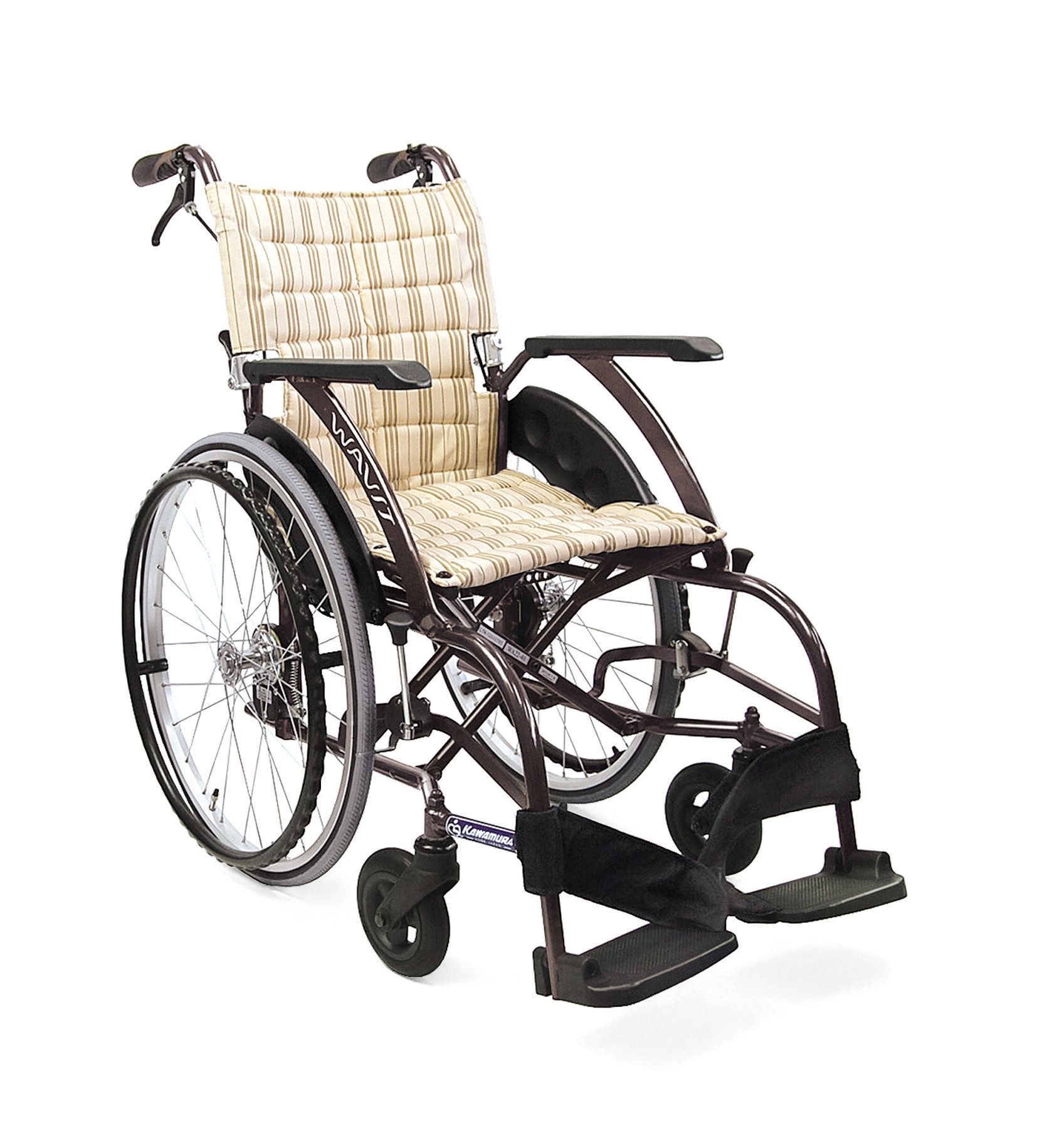 河村 日本轮椅 轻便可折叠老人轮椅车手动轮椅车代步车 wa22-42s