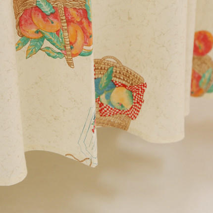 阳春小镇丨圆形桌布餐厅贡缎棉布艺台布 商品图4