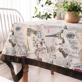 阳春小镇丨现代文艺欧式简约复古报纸台布