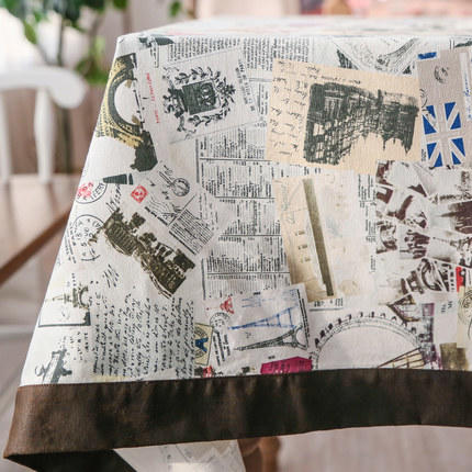 阳春小镇丨现代文艺欧式简约复古报纸台布 商品图1