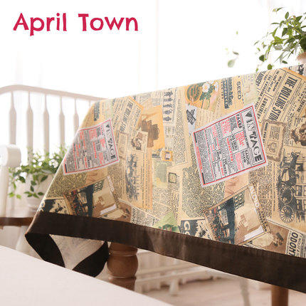 阳春小镇丨现代文艺欧式简约复古报纸台布 商品图3