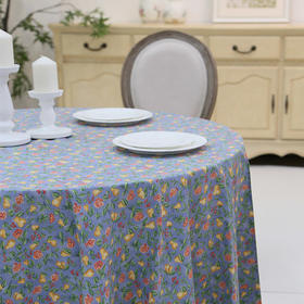 阳春小镇丨圆形桌布餐厅贡缎棉布艺台布