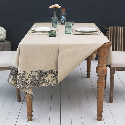 阳春小镇丨布艺棉麻桌布 复古中式盖布台布 商品图1