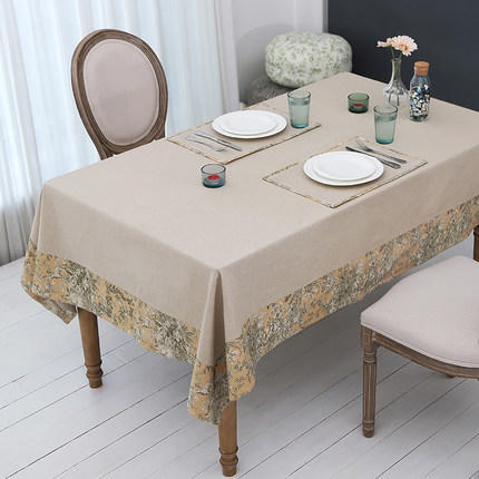 阳春小镇丨布艺棉麻桌布 复古中式盖布台布 商品图0