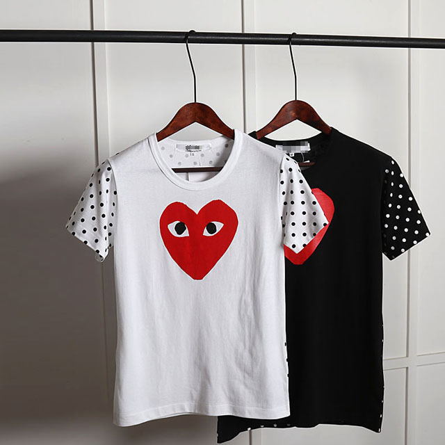 日本潮牌 18SS 爱心大LOGO 情侣款 纯棉T恤