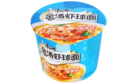 f☆康师傅金汤虾球面112g(桶)