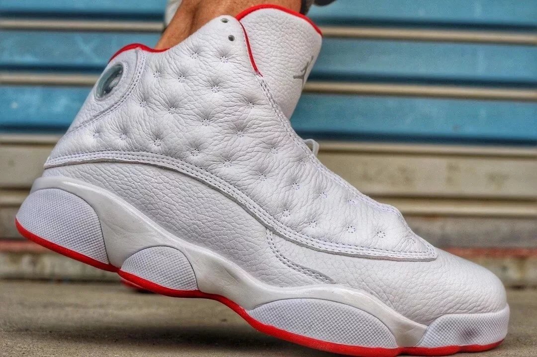 air jordan aj13乔13白红高帮男款篮球鞋 414574-103