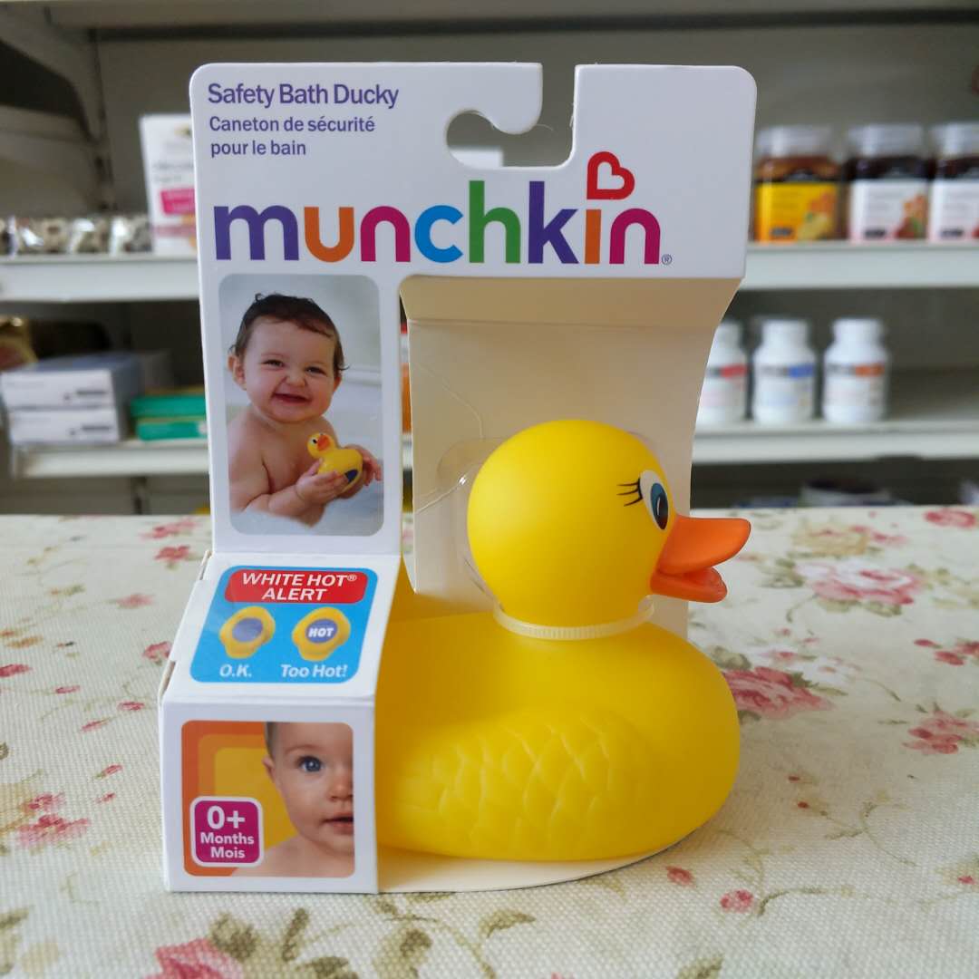 美国munchkin麦肯齐婴儿宝宝感温小黄鸭洗澡沐浴戏水玩具
