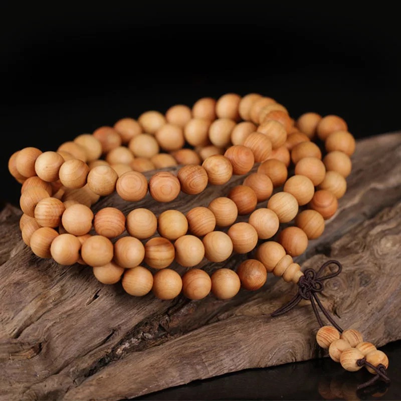 太行崖柏佛珠 长串108颗素珠 | 天然香味 改善睡眠 老料 高油性 太行