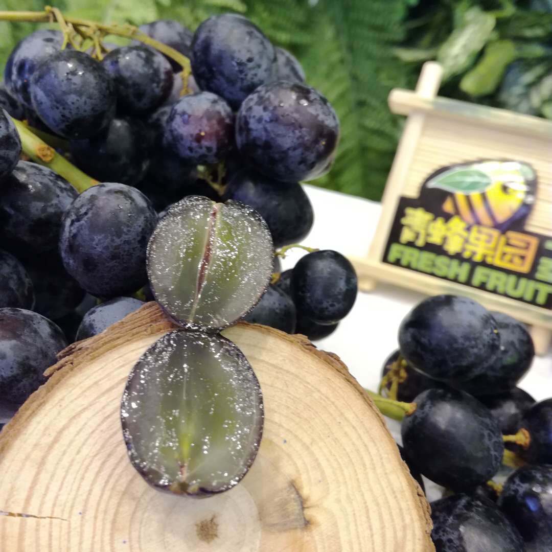 【掌柜推荐】智利进口新鲜玫瑰香无籽黑提 约1.5斤装/4.