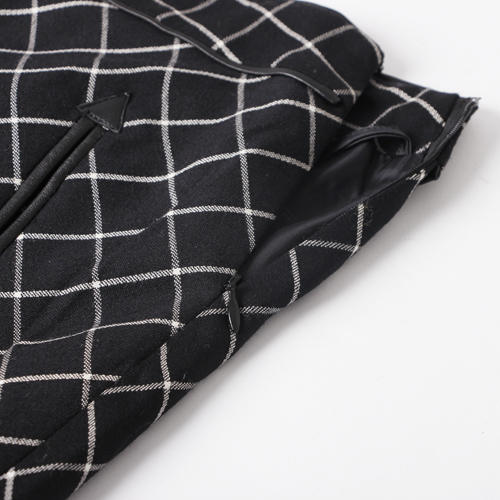 EVENY伊芙心悦 170/78Y码羊毛半裙高腰格子半身裙 E18 商品图2