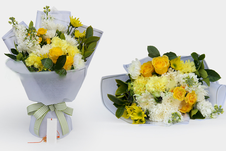 菊花混搭花束-扫墓祭奠追悼念鲜花速递同城清明节
