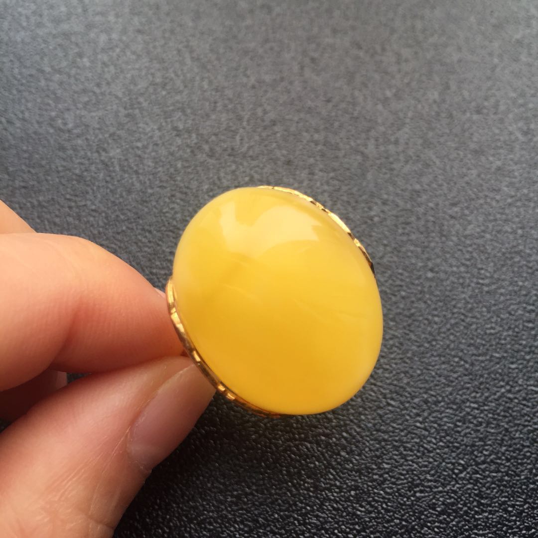 【d45499】蜜蜡蛋面戒指