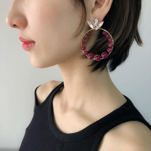 北京仓｜ANTON HEUNIS-Abarema-石榴石英 耳环［西班牙设计师］ 商品图3