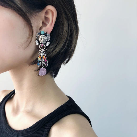 北京仓｜ANTON HEUNIS-Yali-西班牙王妃同款 天然紫水晶 耳环［西班牙设计师］ 商品图3