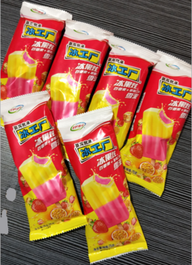 冰工厂冰果炫(百香果 草莓)口味雪泥 75克
