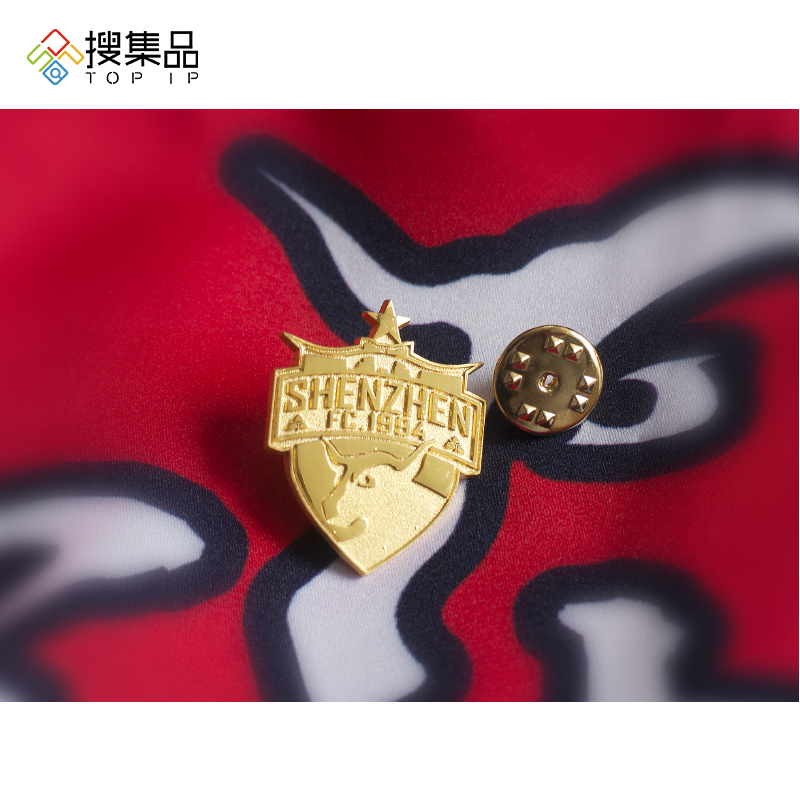 深圳佳兆业官方 2018中甲赛季队徽款金色徽章