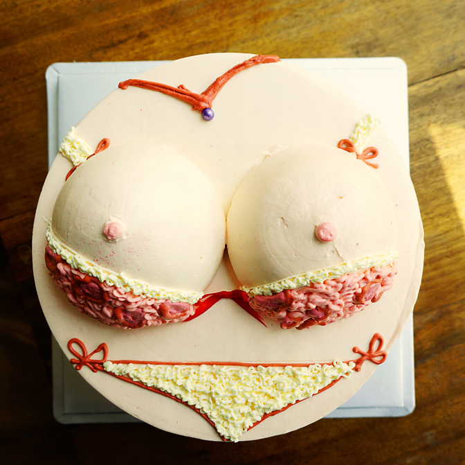 胸蛋糕 图案图片
