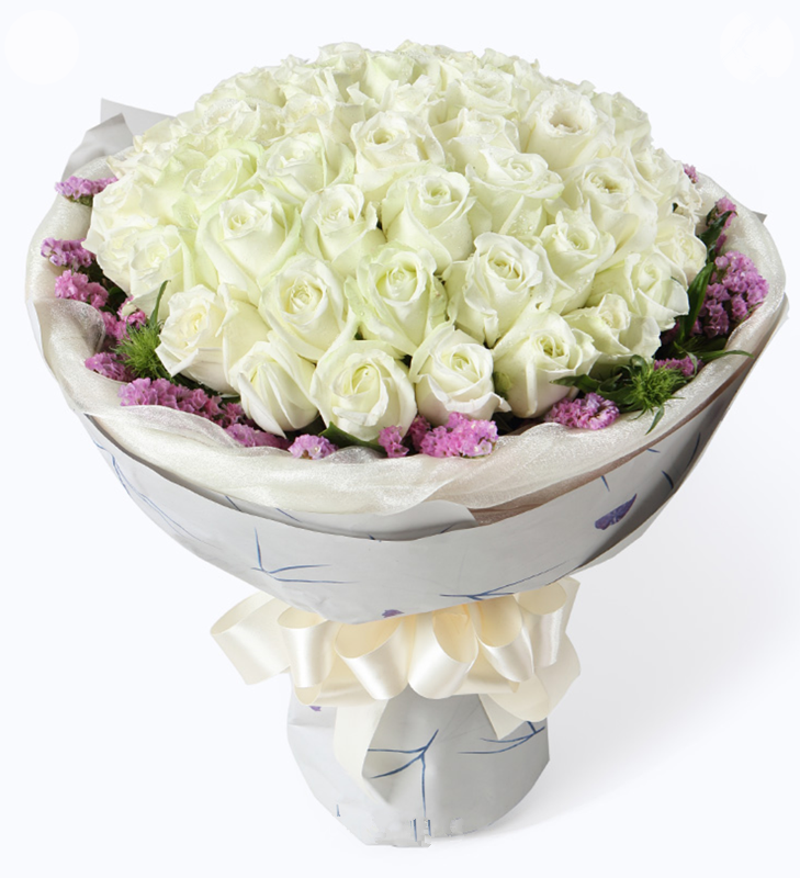 1434 白雪公主----白玫瑰50枝