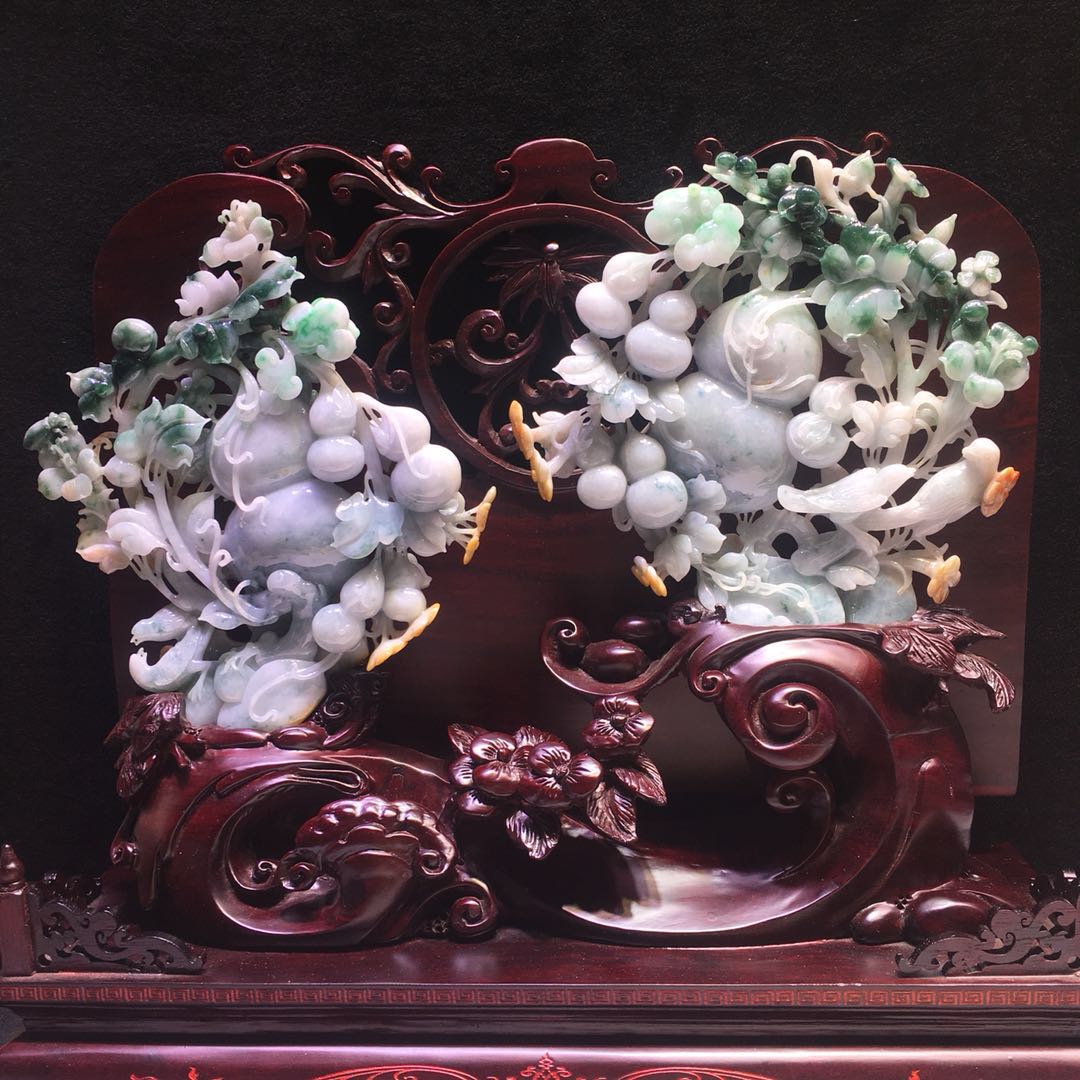 【60181】翡翠"千秋万代"精品摆件