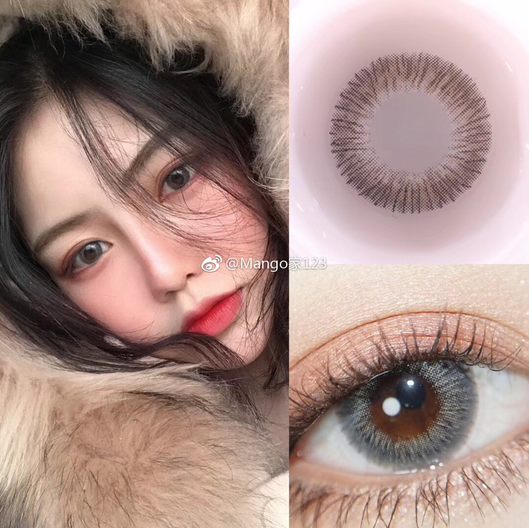 款式采用三色设计放射性花纹,不规则边缘很特别哦渐变色与瞳孔完美融