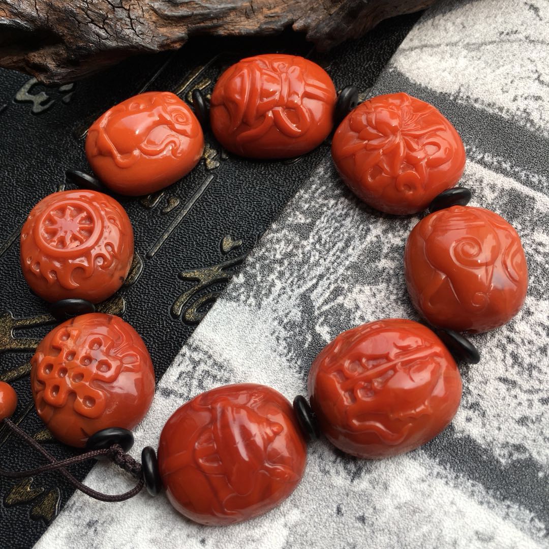 【97458】南红川料八宝手串