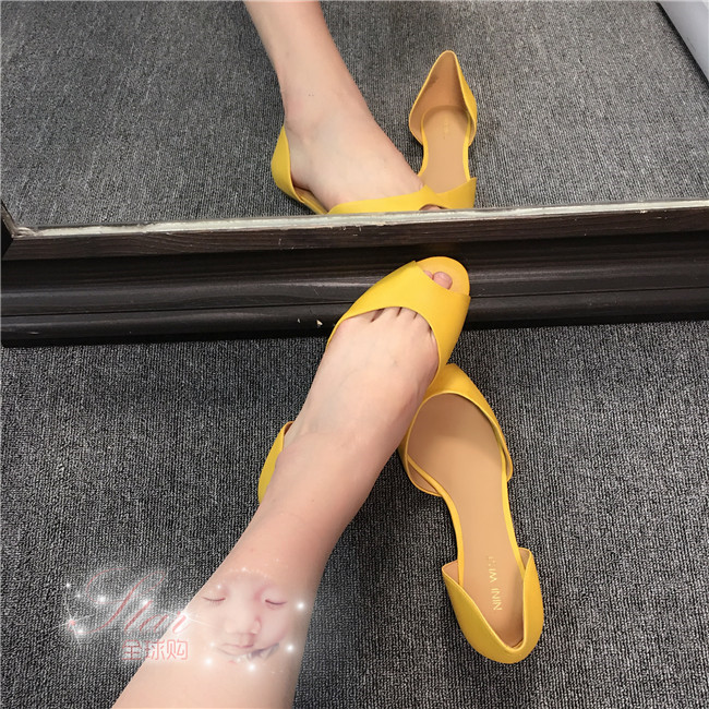 nine west 鱼嘴平底鞋白色简约新品女鞋nwbyteme yellow 现货