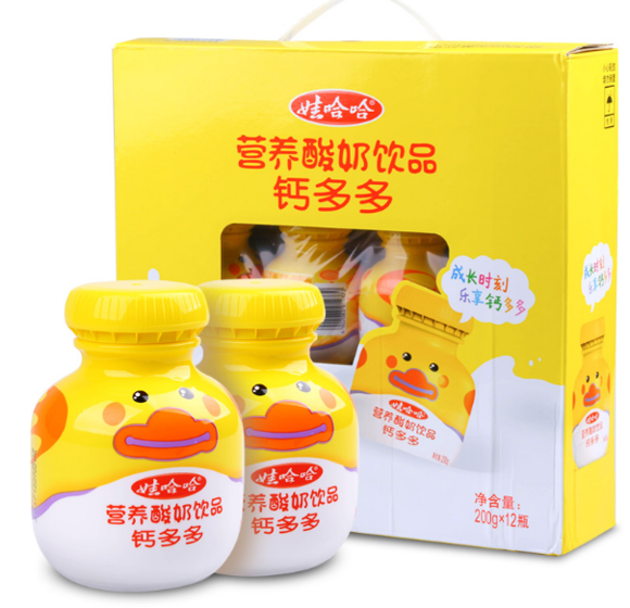 娃哈哈营养酸奶饮品钙多多200g\/瓶 914370