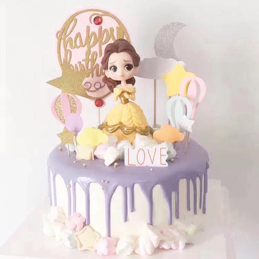 【贝儿公主】卡通动画蛋糕鲜果水果夹心蛋糕