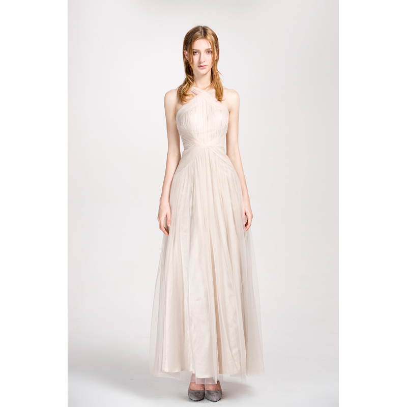 仙仙薄纱晚礼服