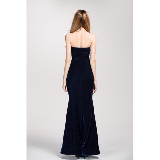 奢华丝绒鱼尾晚礼服 商品图1