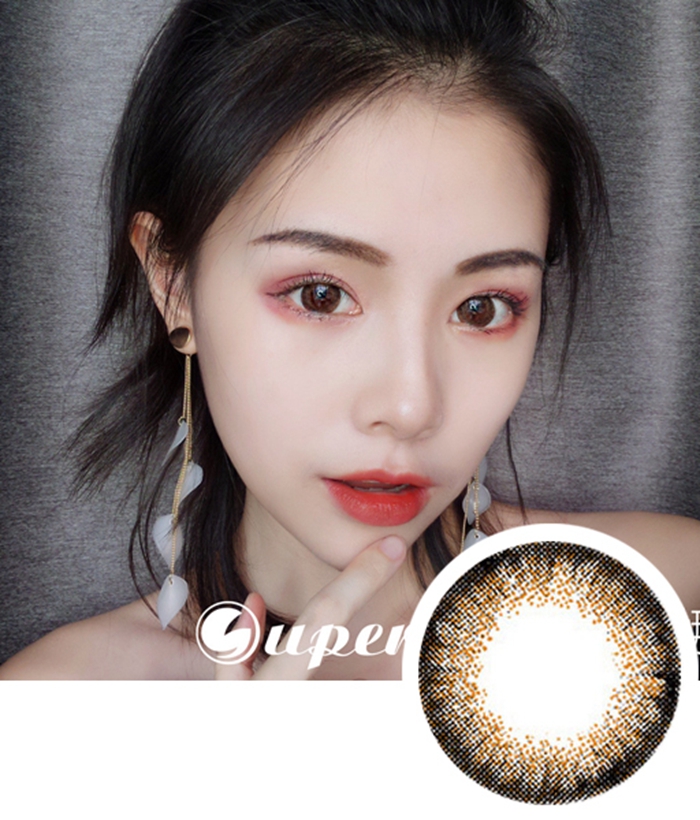 super nate 硅水凝胶 素娜系列 花音棕 - 桔子正品美瞳网