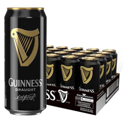 健力士啤酒440ml*24 一件赠巴拉德侯爵红酒一瓶