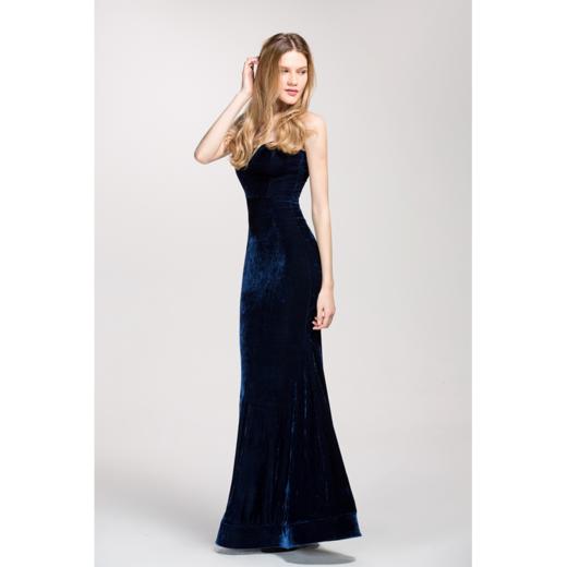 奢华丝绒鱼尾晚礼服 商品图4