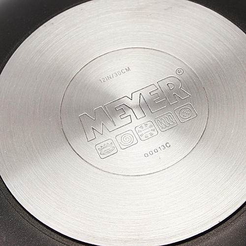 美亚黑色30cm玻璃盖不粘锅单柄炒锅家用C28 商品图3