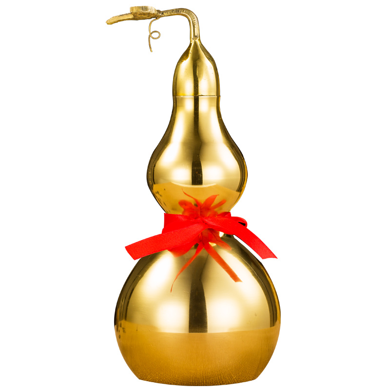 【八卦镇宅】纯铜葫芦八卦带盖开口铜葫芦摆件"每件单独开光"