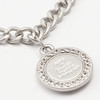毛衣链银色口哨镶嵌水钻圆牌吊坠长款项链D21 商品缩略图1