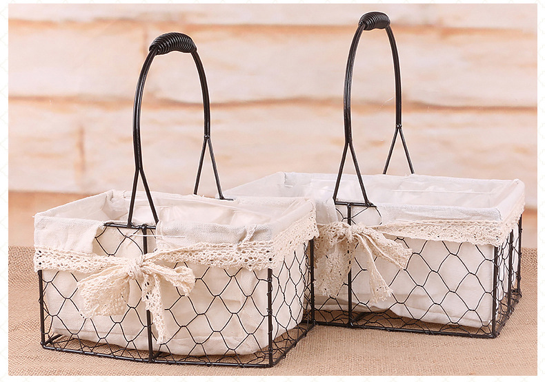 铁艺花篮长方(套二)