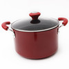 美亚暗红色锅具六件套玻璃盖双汤锅炒锅厨具套装C28 商品缩略图2