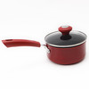 美亚暗红色锅具六件套玻璃盖双汤锅炒锅厨具套装C28 商品缩略图1